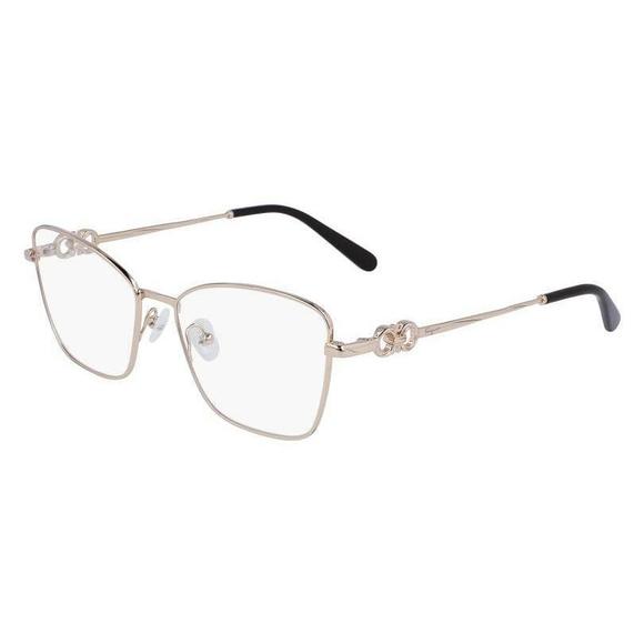New Salvatore Ferragamo SF 2224 770 Rose Gold Eyeglasses 54/17/140